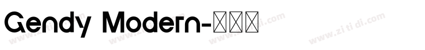 Gendy Modern字体转换